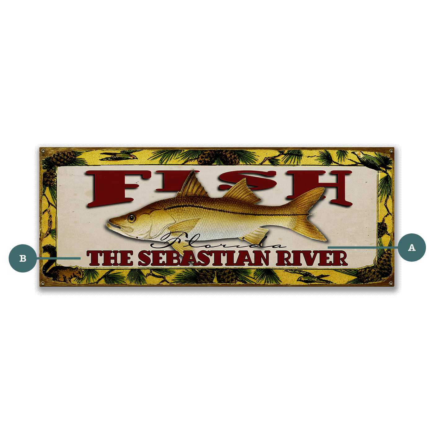 Catch of the Day Freshwater Fishing Sign Wall Decor