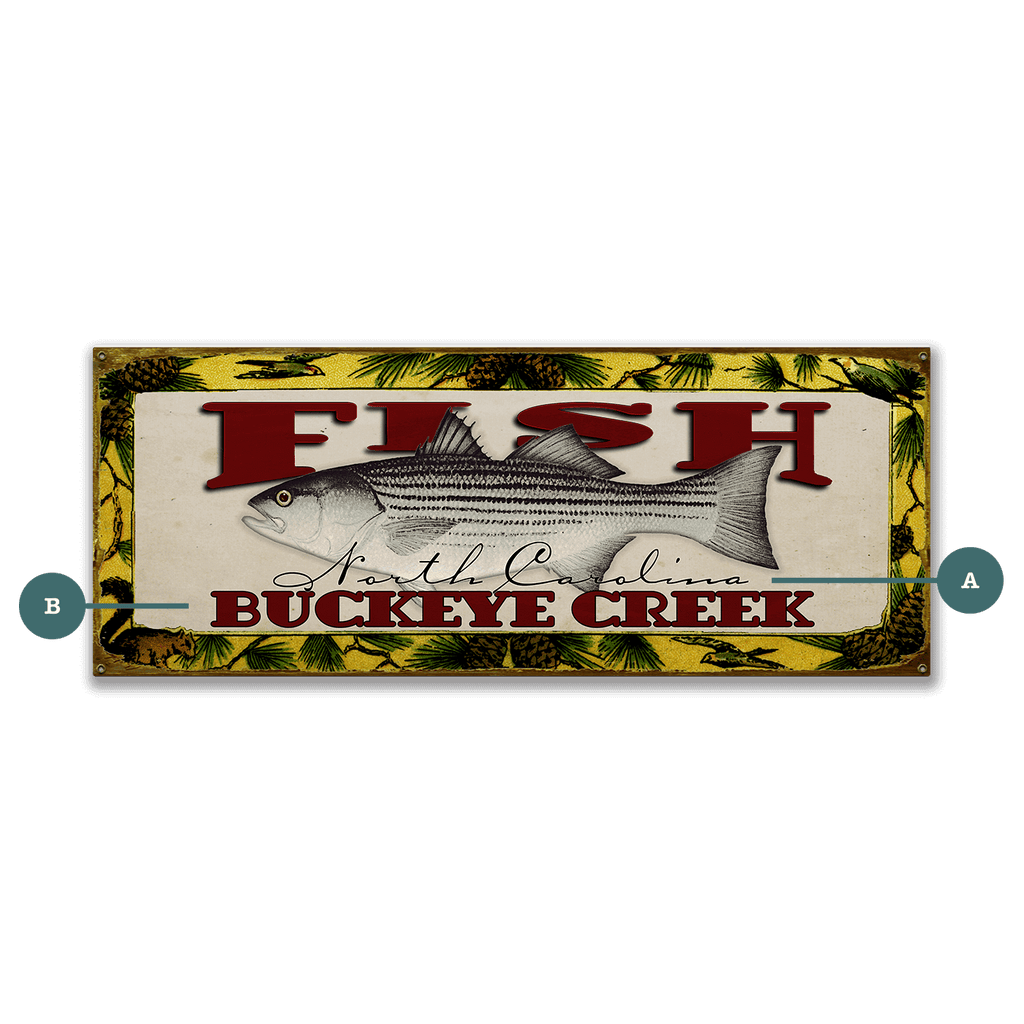 Catch of the Day Freshwater Fishing Sign Wall Decor