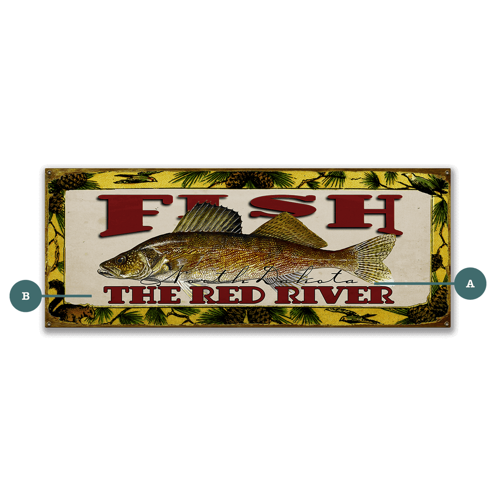 Catch of the Day Freshwater Fishing Sign Wall Decor