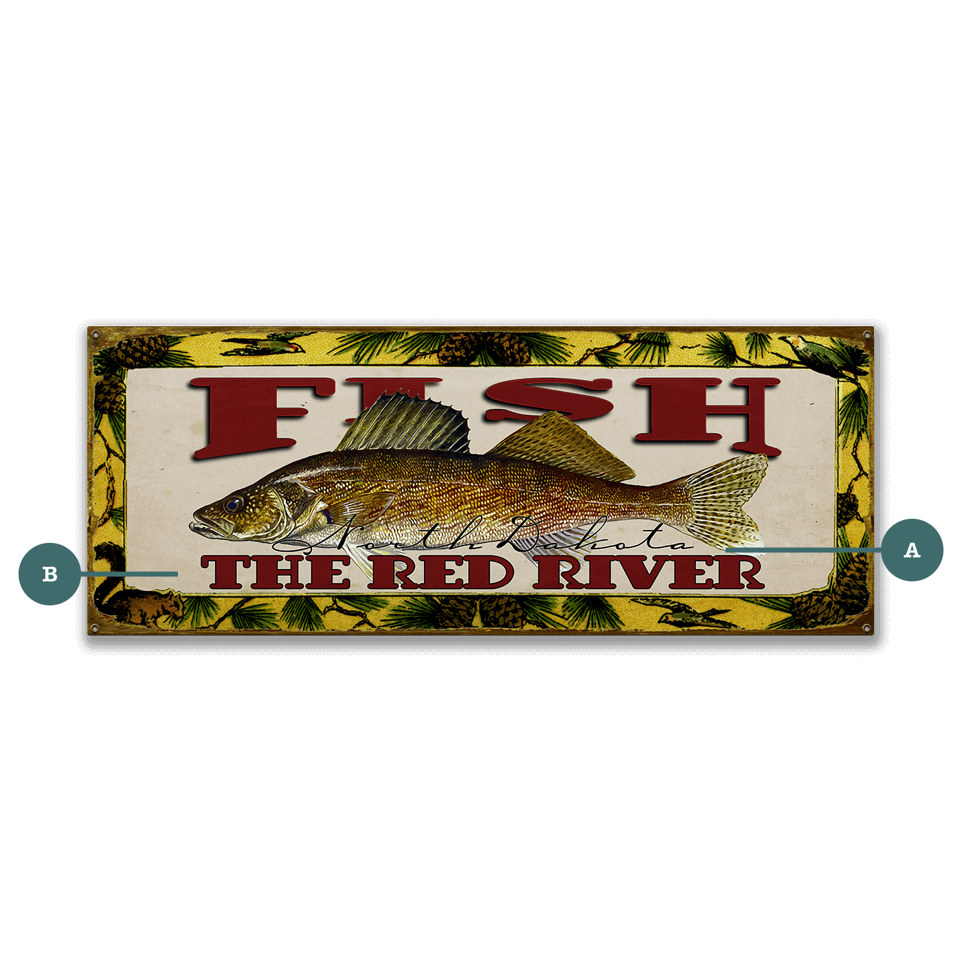 Catch of the Day Freshwater Fishing Sign Wall Decor