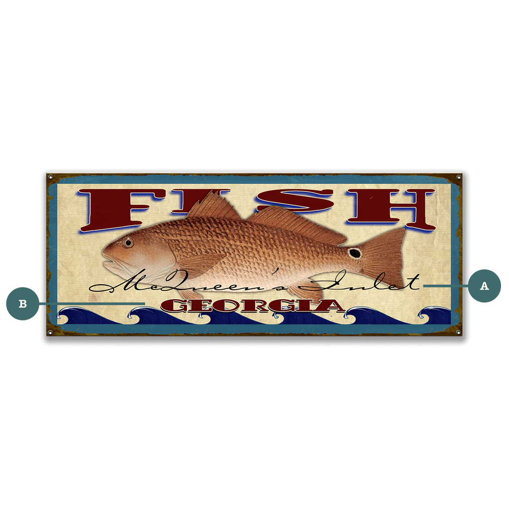 Catch of the Day Saltwater Fishing Sign Wall Decor