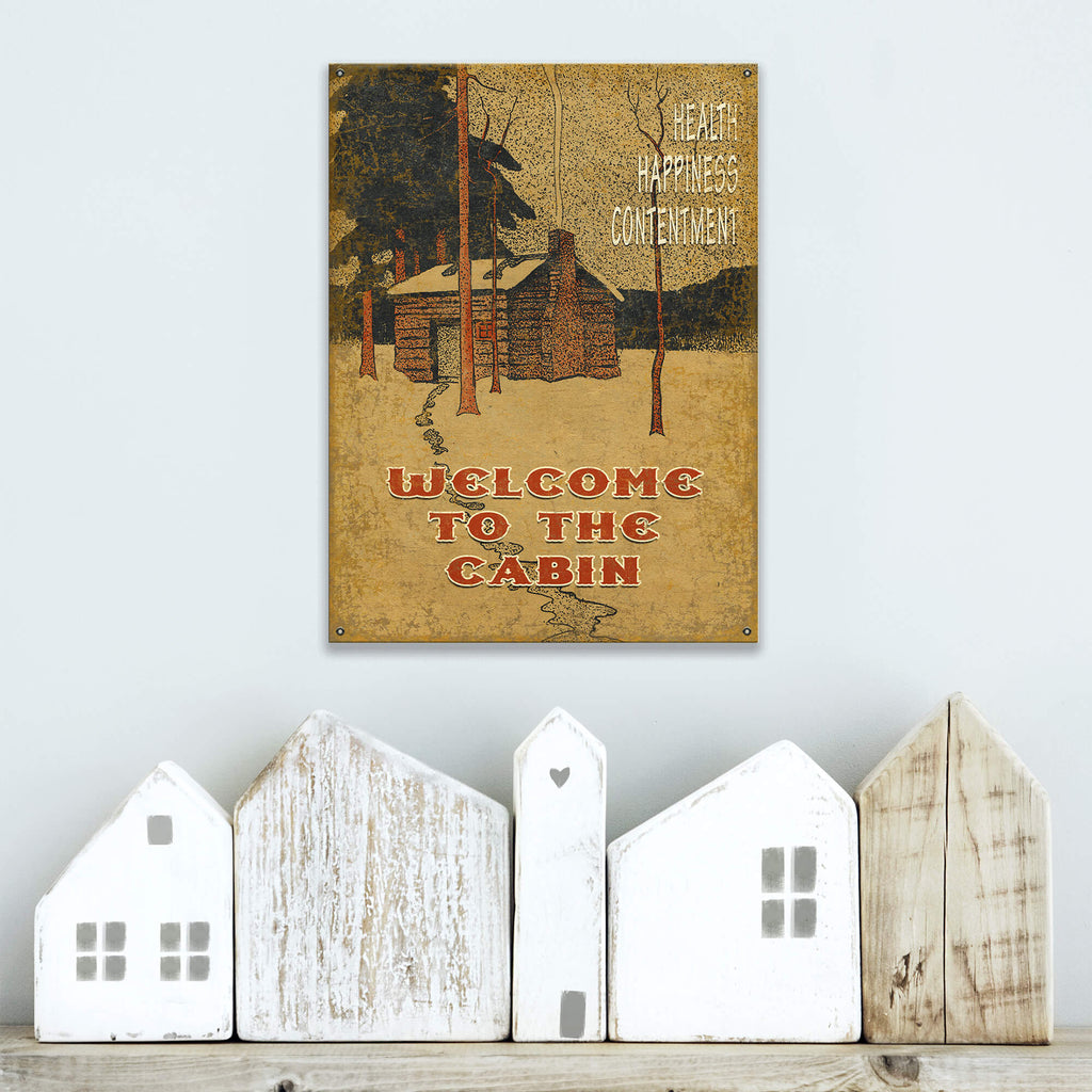 Health, Happiness, Contentment - Wood & Metal Wall Art