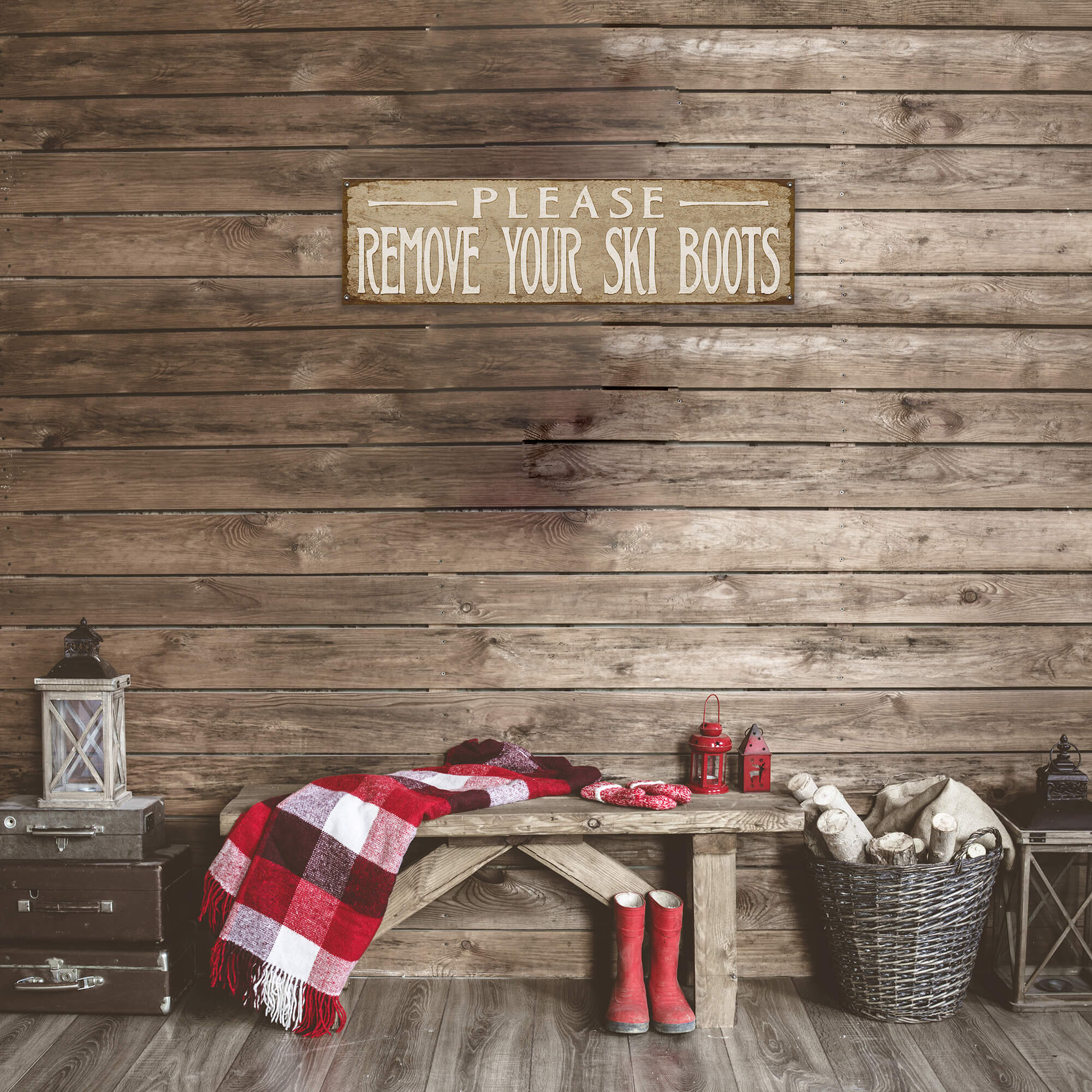 Please Remove Boots: Generic - Wood & Metal Wall Art