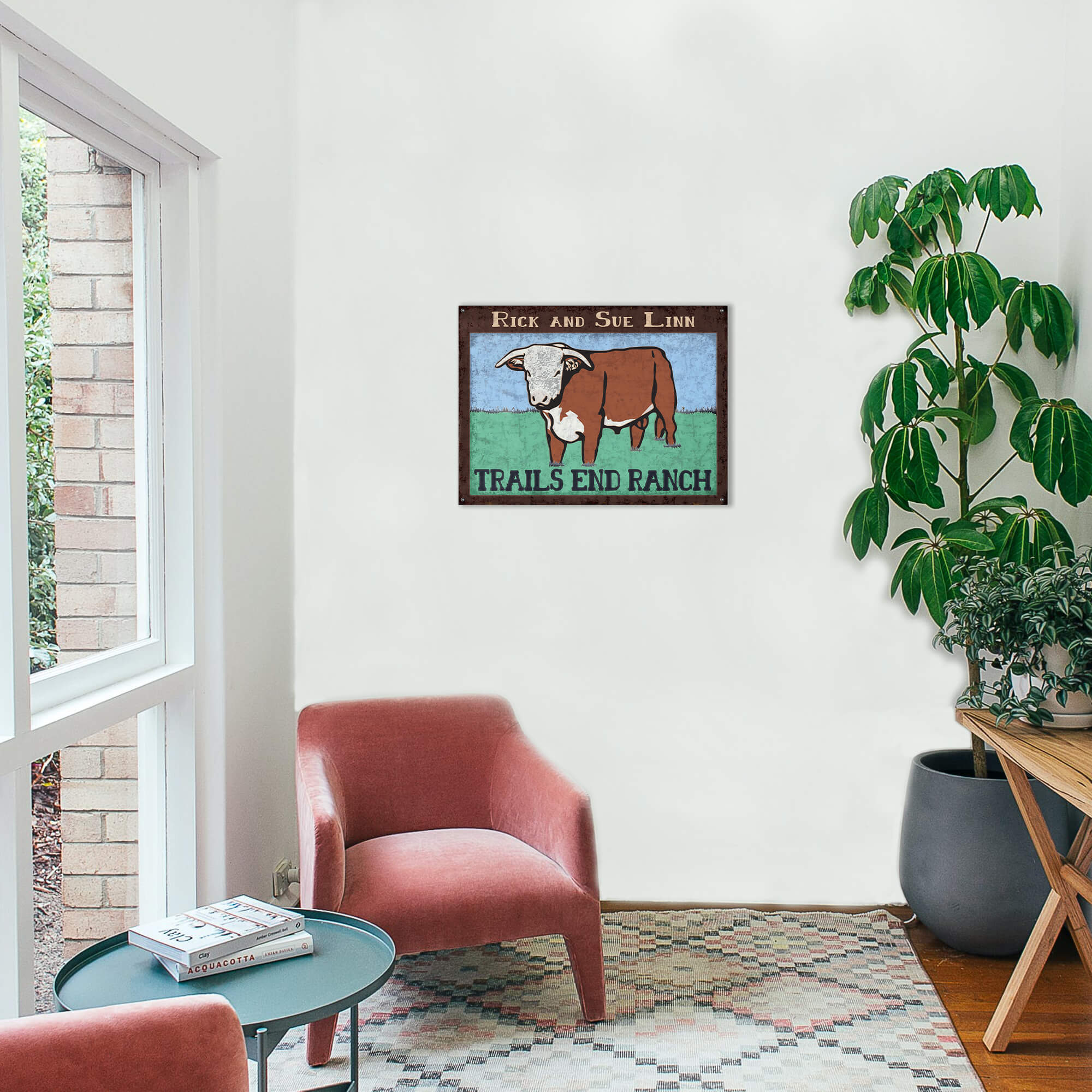 Steer Ranch - Wood & Metal Wall Art