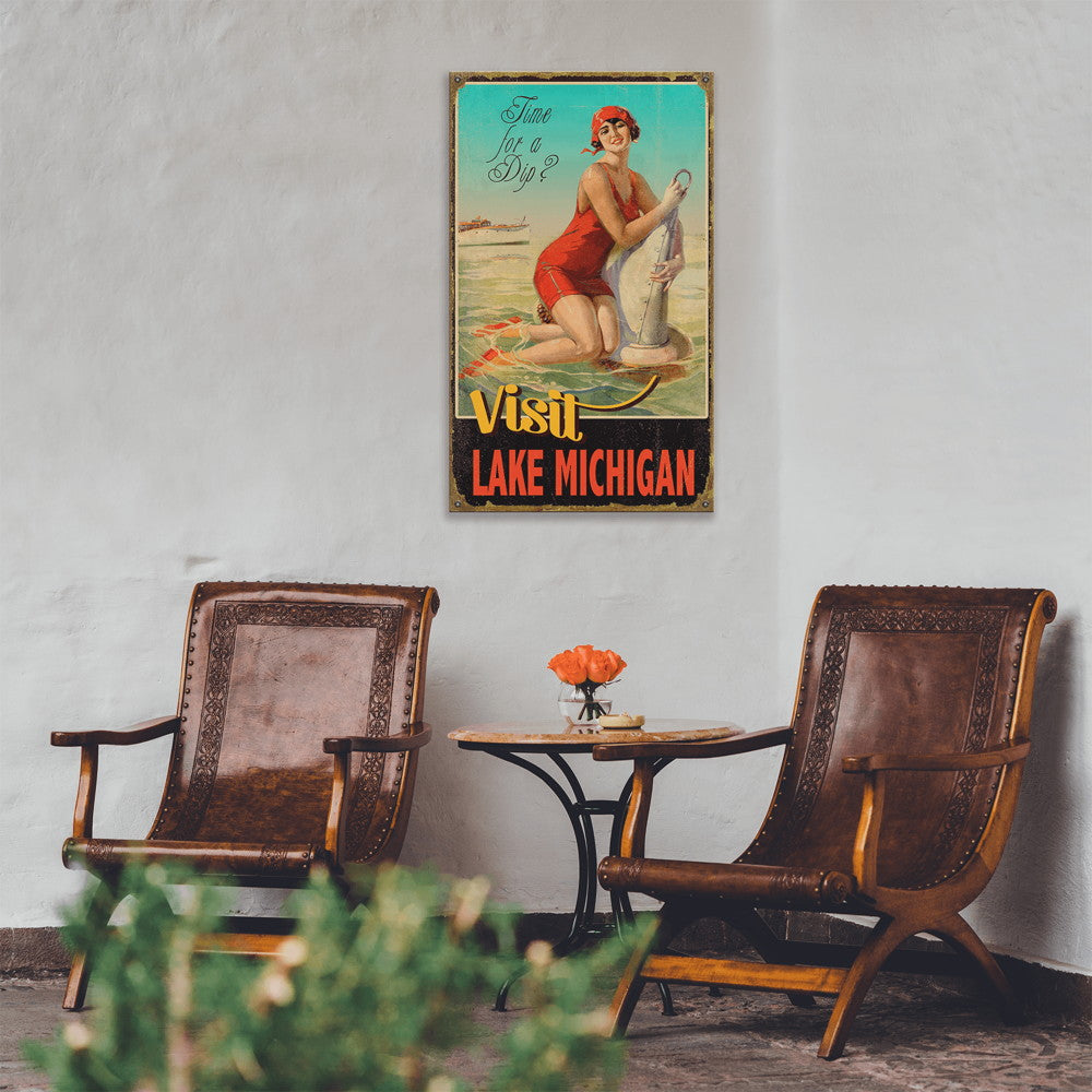 Time for a Dip - Wood & Metal Wall Art