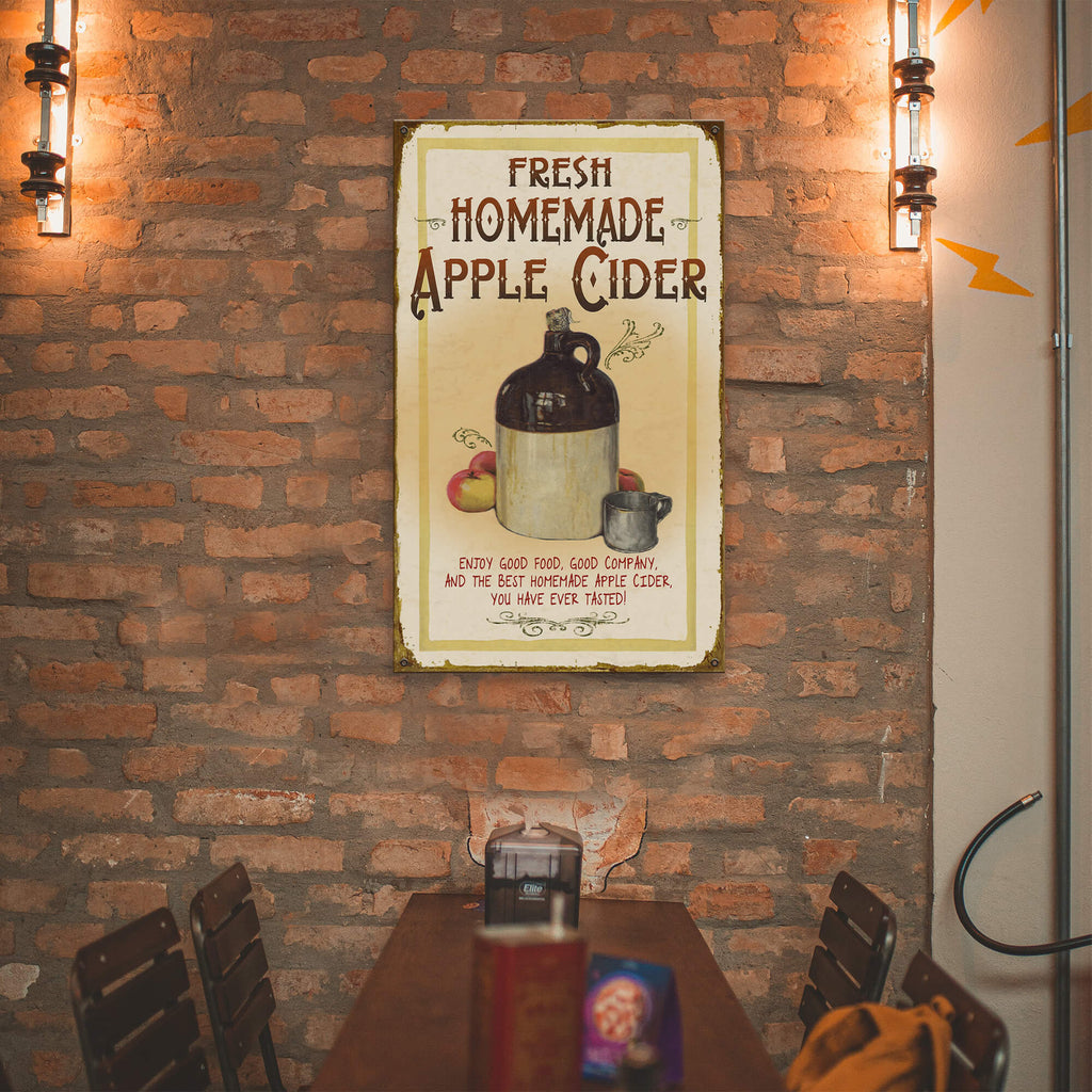 Homemade Apple Cider - Wood & Metal Wall Art