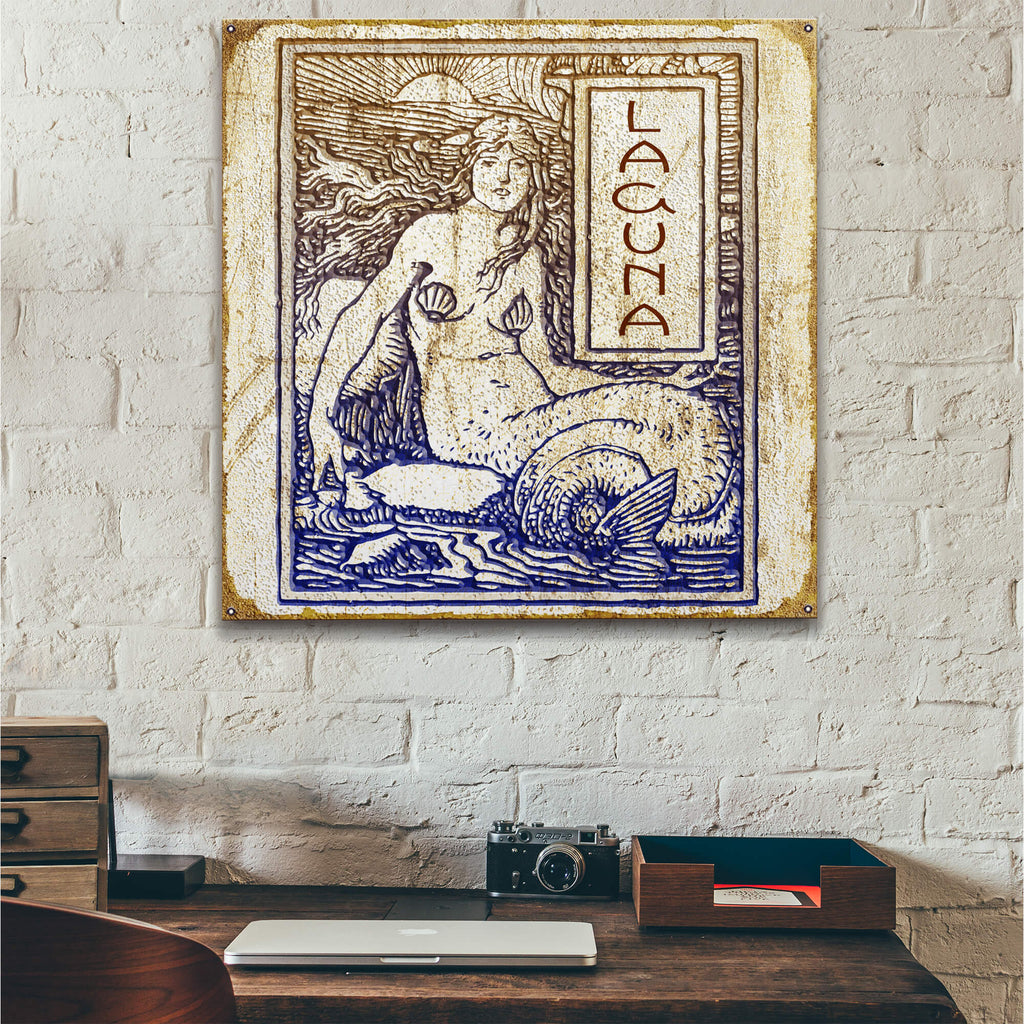 Vintage Mermaid - Wood & Metal Wall Art