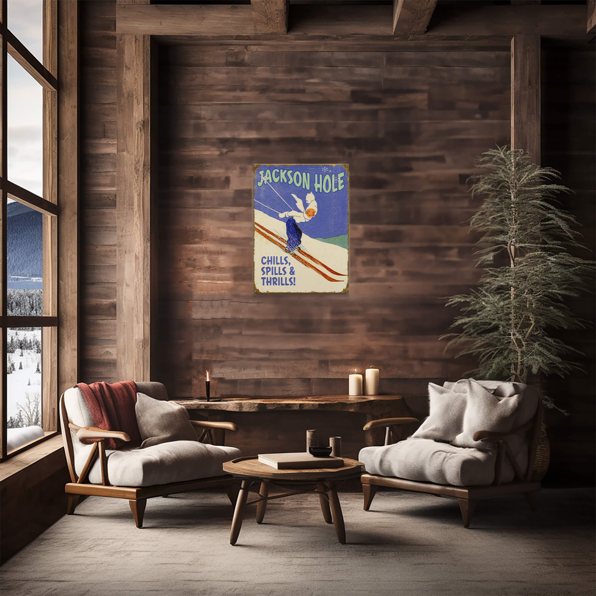 Chills Spills & Thrills - Wood & Metal Wall Art
