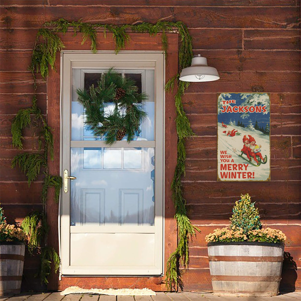 We Wish You a Merry Winter - Wood & Metal Wall Art