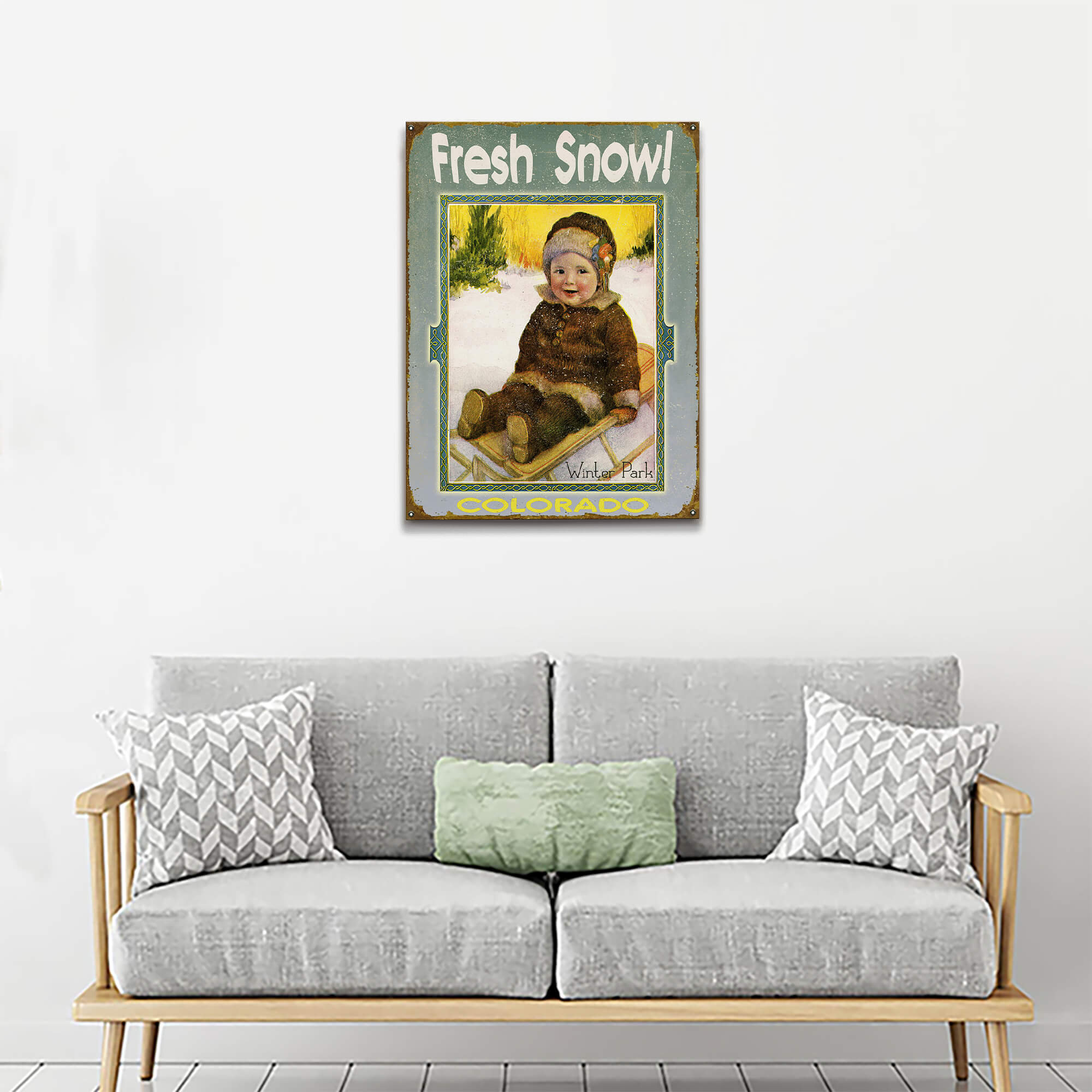 Fresh Snow - Wood & Metal Wall Art