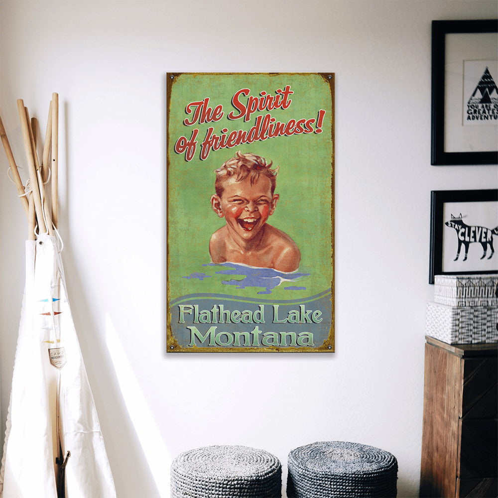 The Spirit of Friendliness - Wood & Metal Wall Art