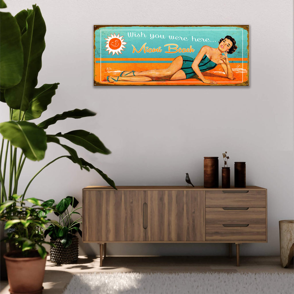 Wish You Were Here - Wood & Metal Wall Art