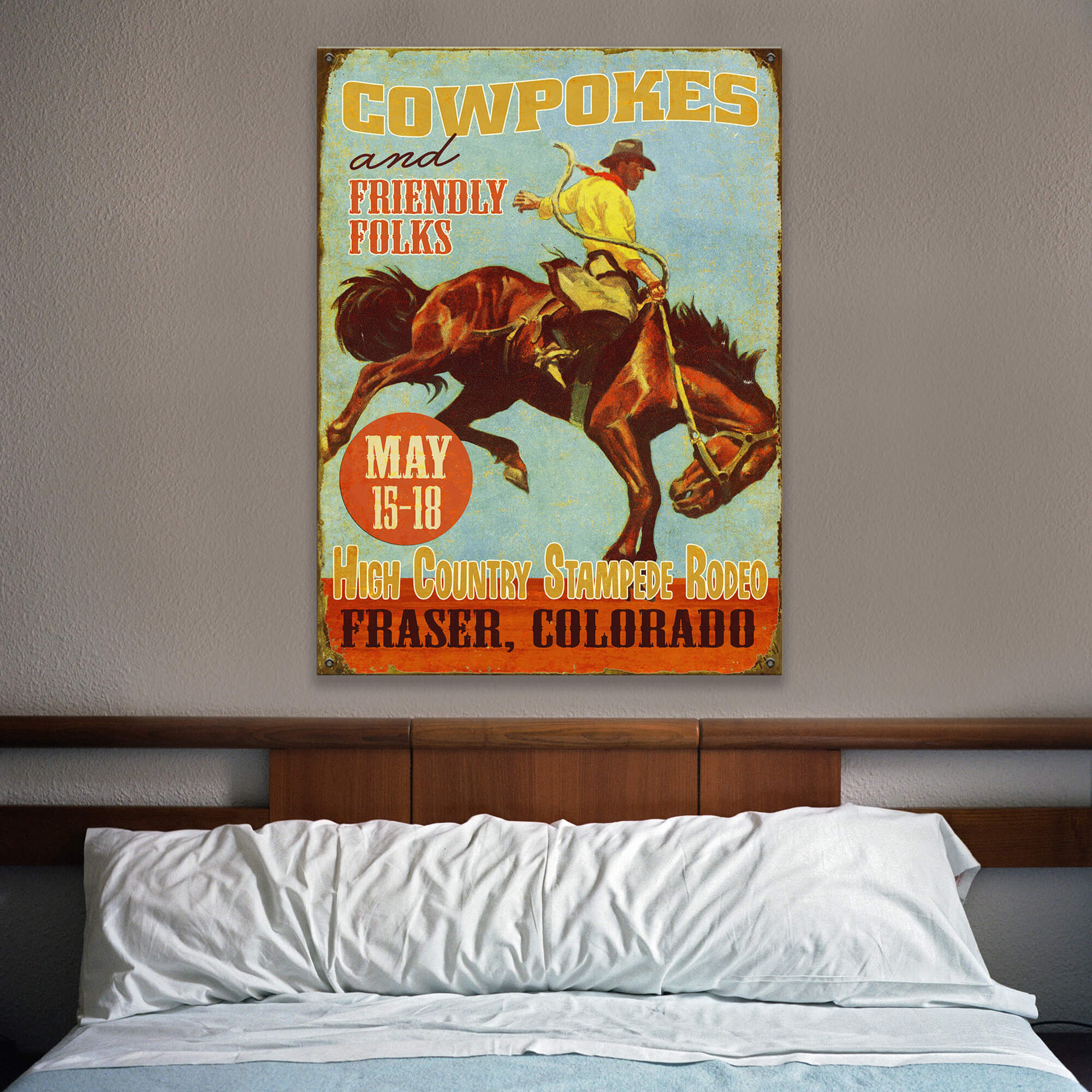 Cowpokes and Friendly Folks - Wood & Metal Wall Art