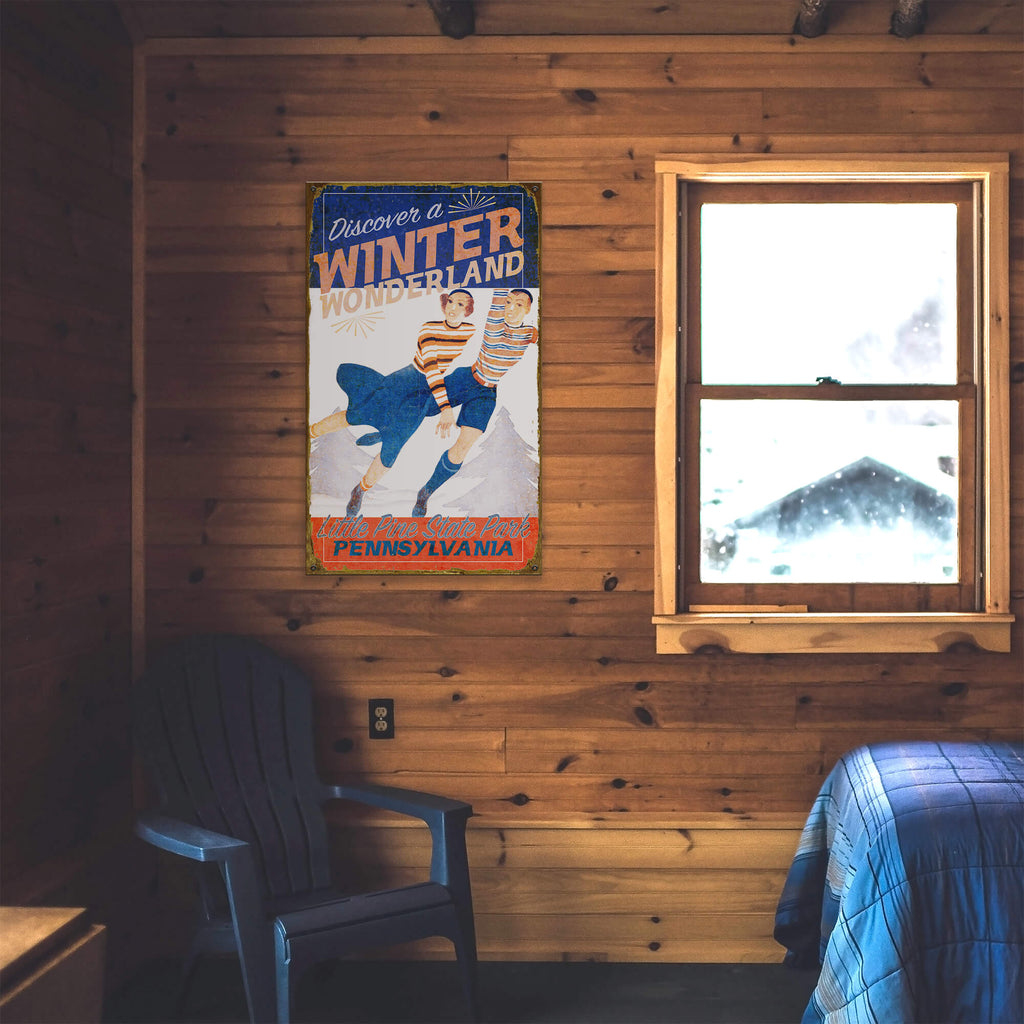Discover a Winter Wonderland - Wood & Metal Wall Art