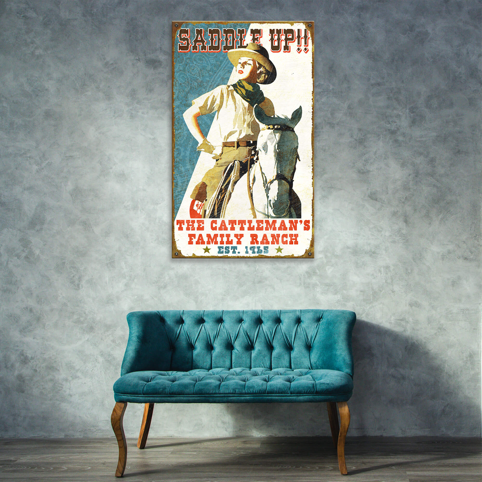Saddle Up - Wood & Metal Wall Art