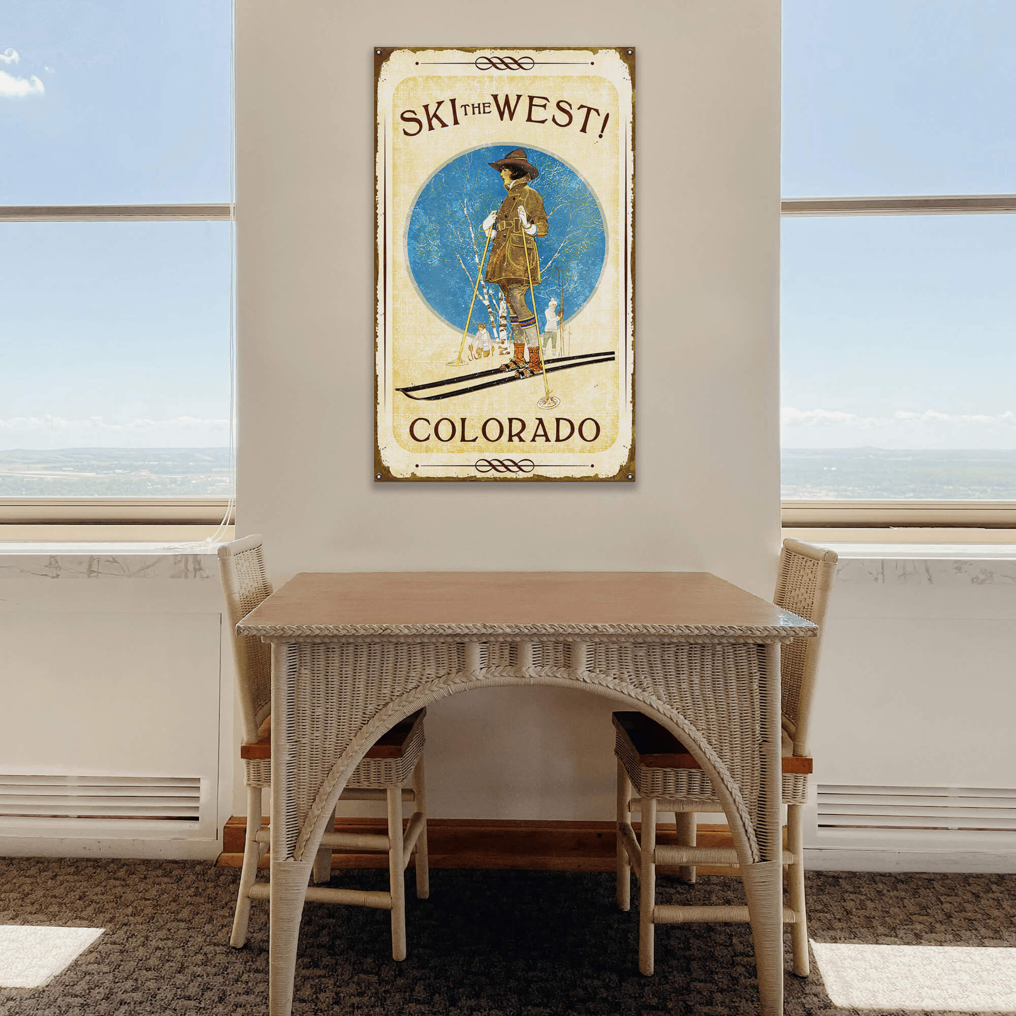 Ski the West! - Wood & Metal Wall Art