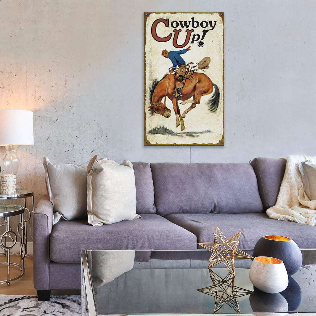 Cowboy Up: Generic - Wood & Metal Wall Art