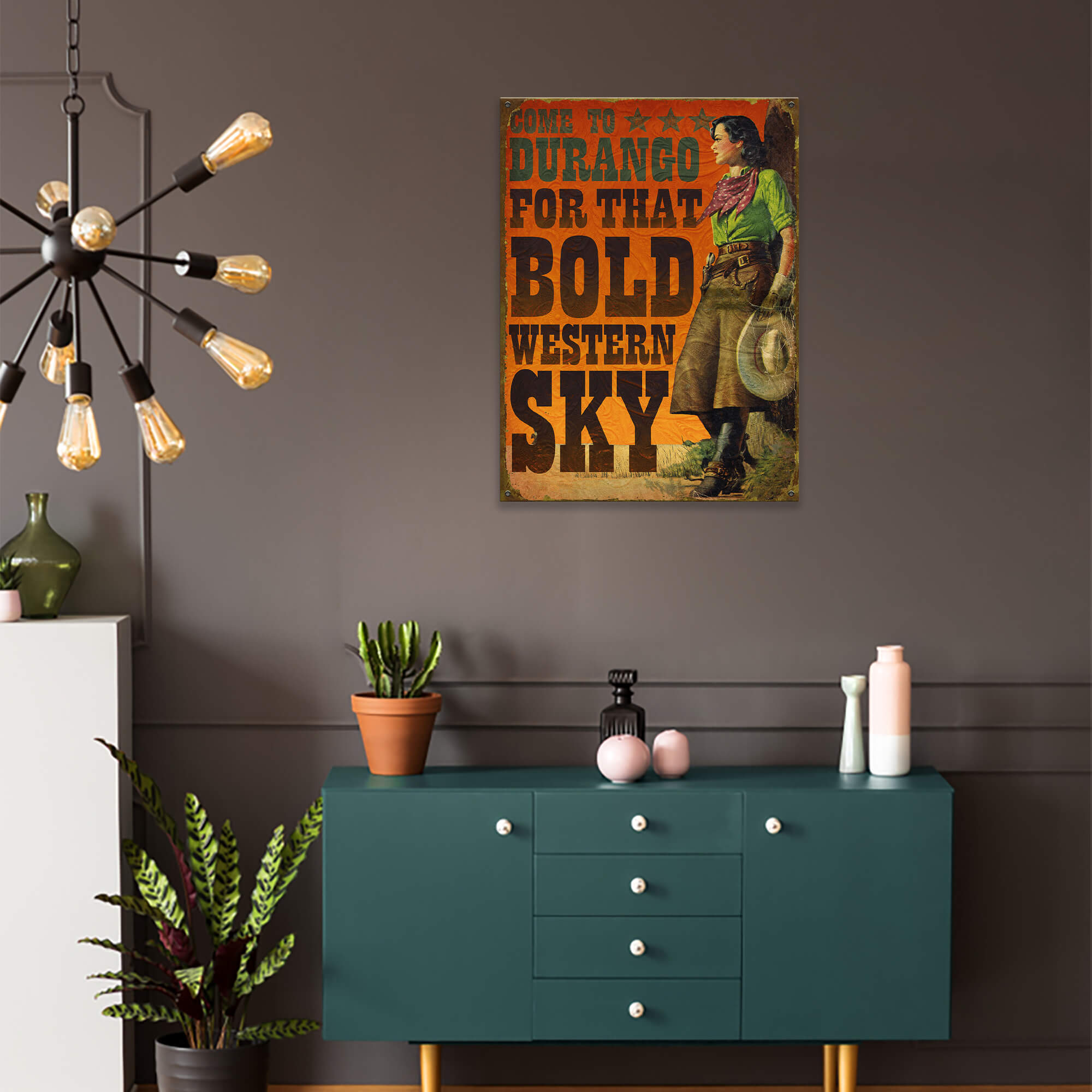 For that Bold Western Sky - Wood & Metal Wall Art