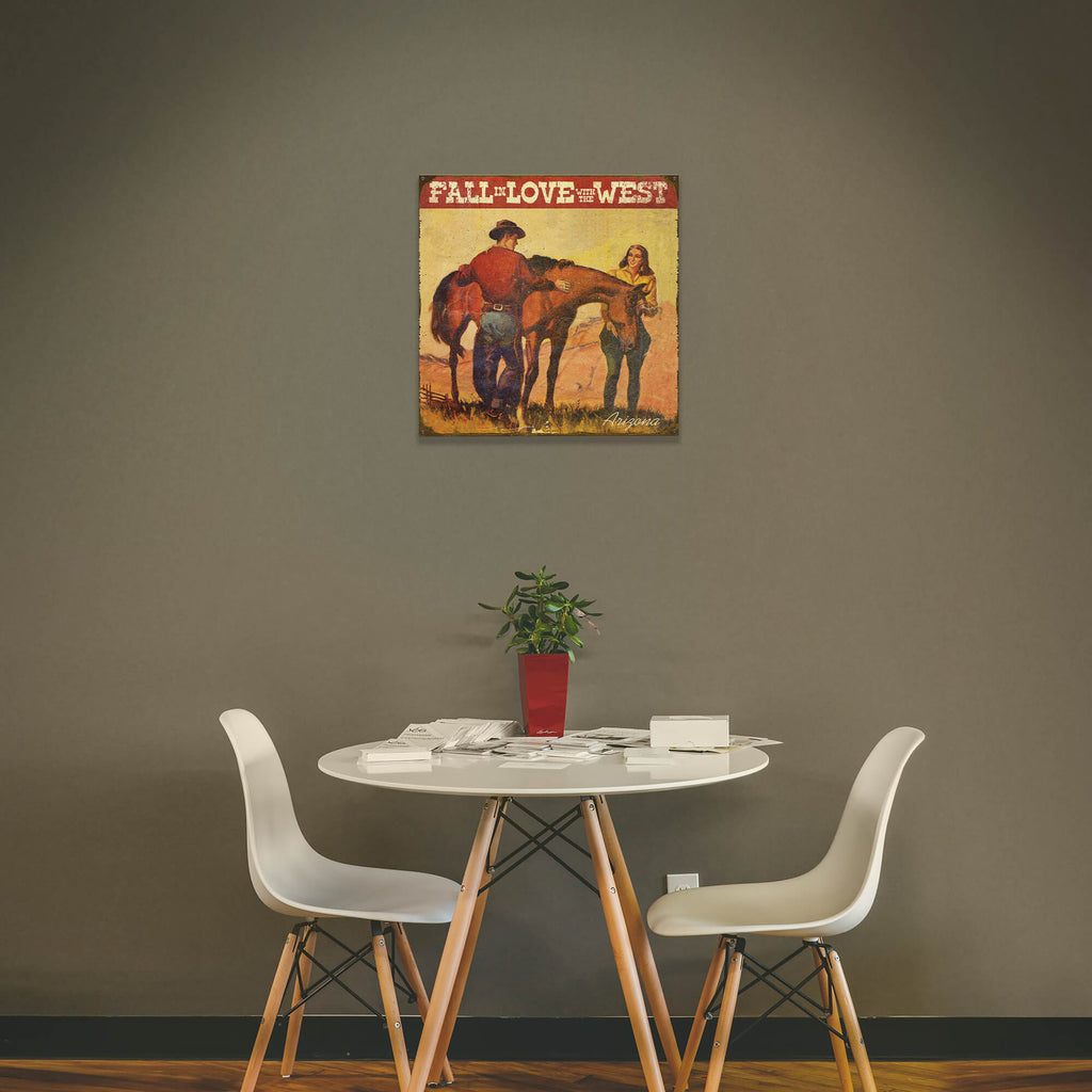 Fall In Love With the West - Wood & Metal Wall Art