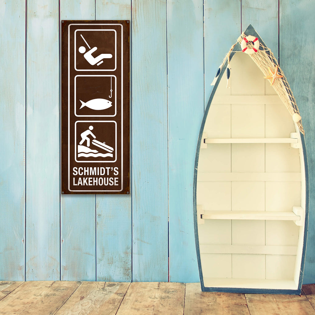 Recreational Activity Sign - Wood & Metal Wall Art