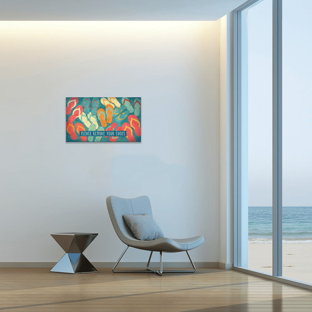 Please Remove Your Flip Flops: Generic - Wood & Metal Wall Art