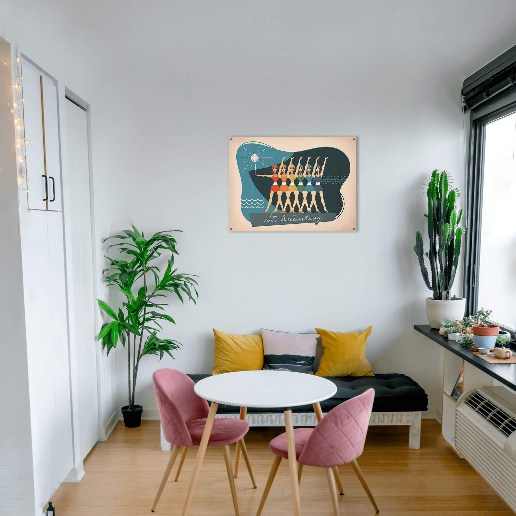 Synchronized Rainbow Swimmers - Wood & Metal Wall Art