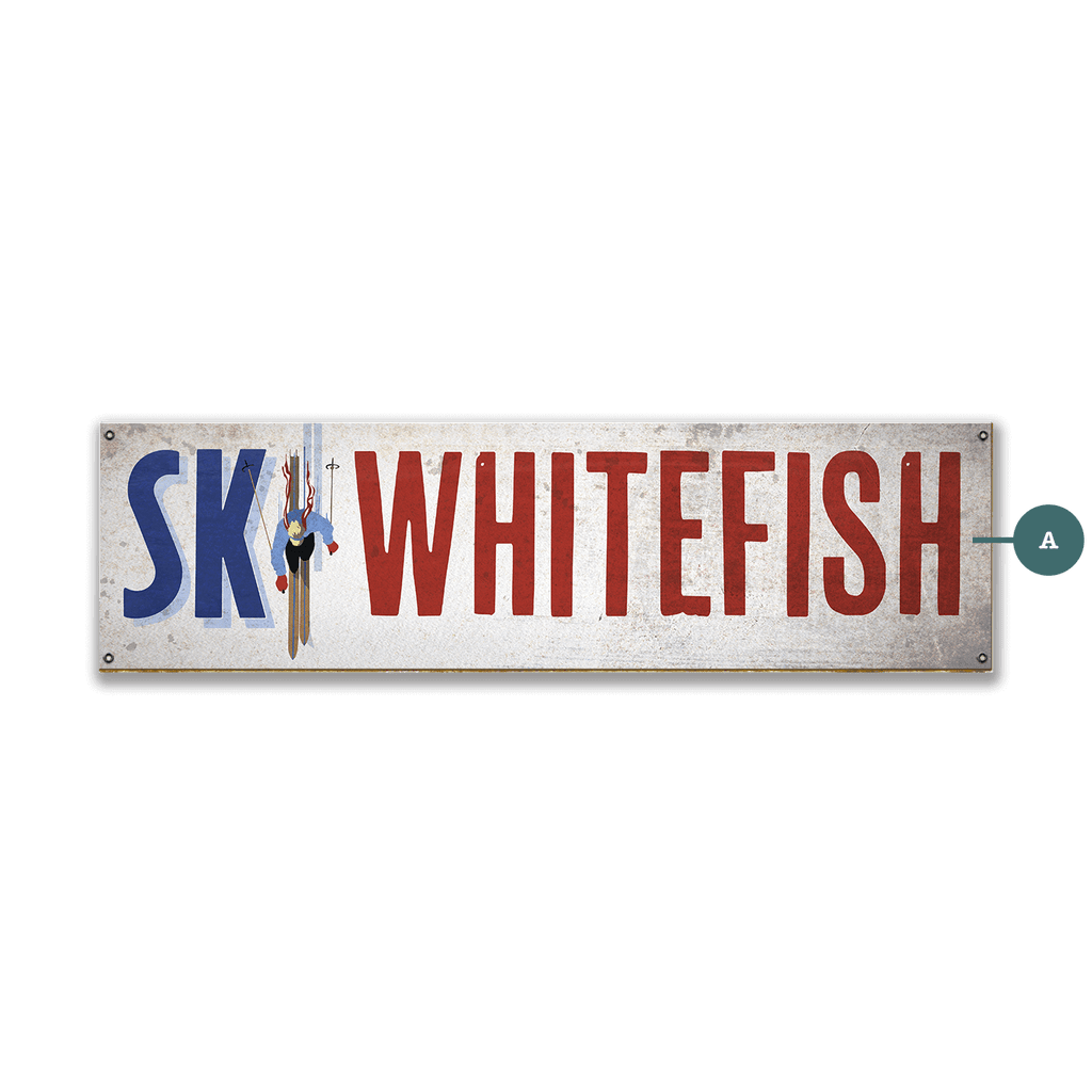 Ski In Style - Wood & Metal Wall Art