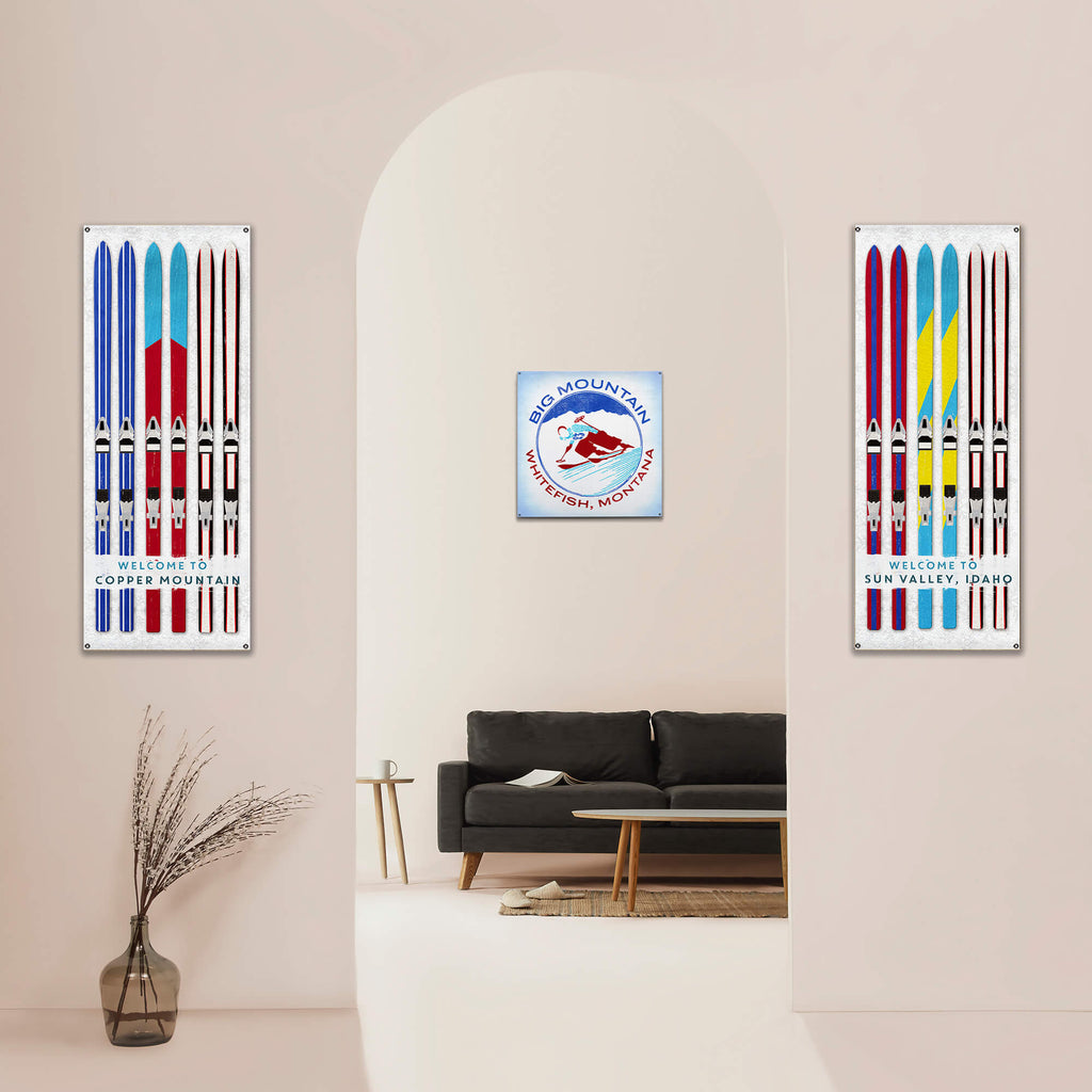 Alpine Rush Downhill Skier - Wood & Metal Wall Art