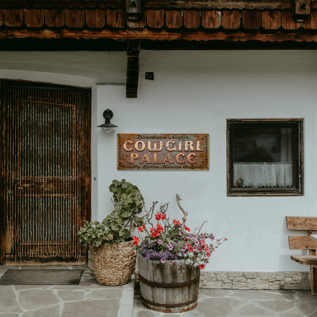 Cowgirl Palace - Wood & Metal Wall Art