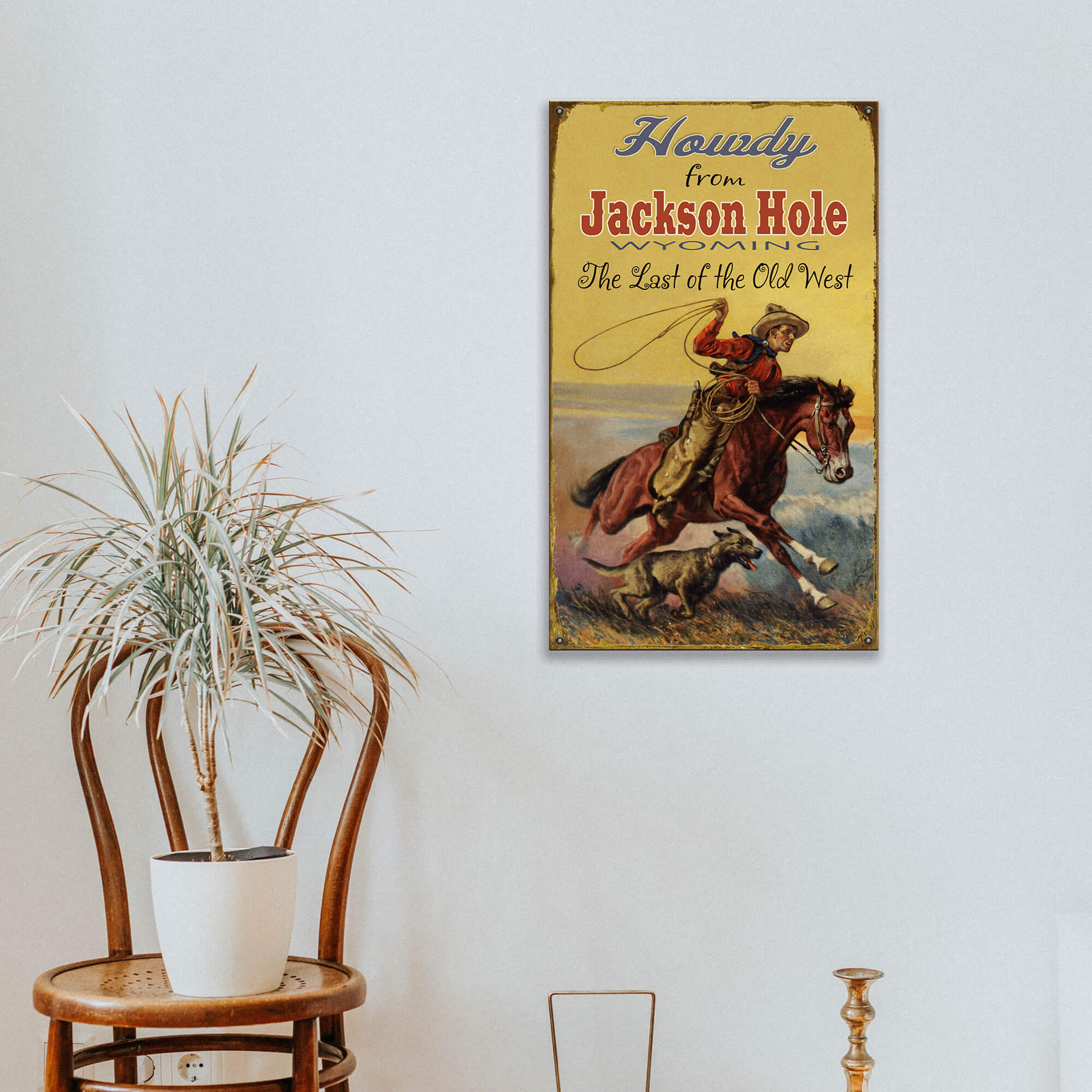 Howdy, The Last of the Old West - Wood & Metal Wall Art