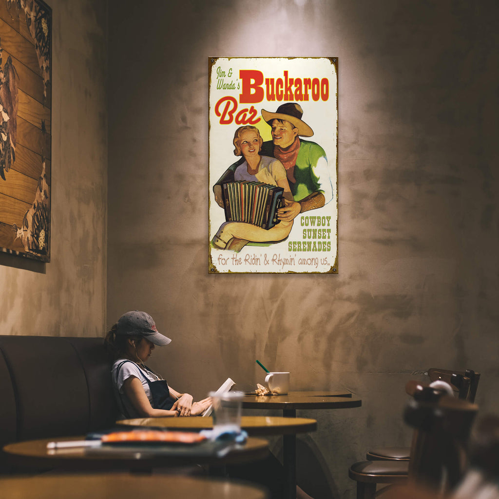 Buckaroo Bar - Wood & Metal Wall Art