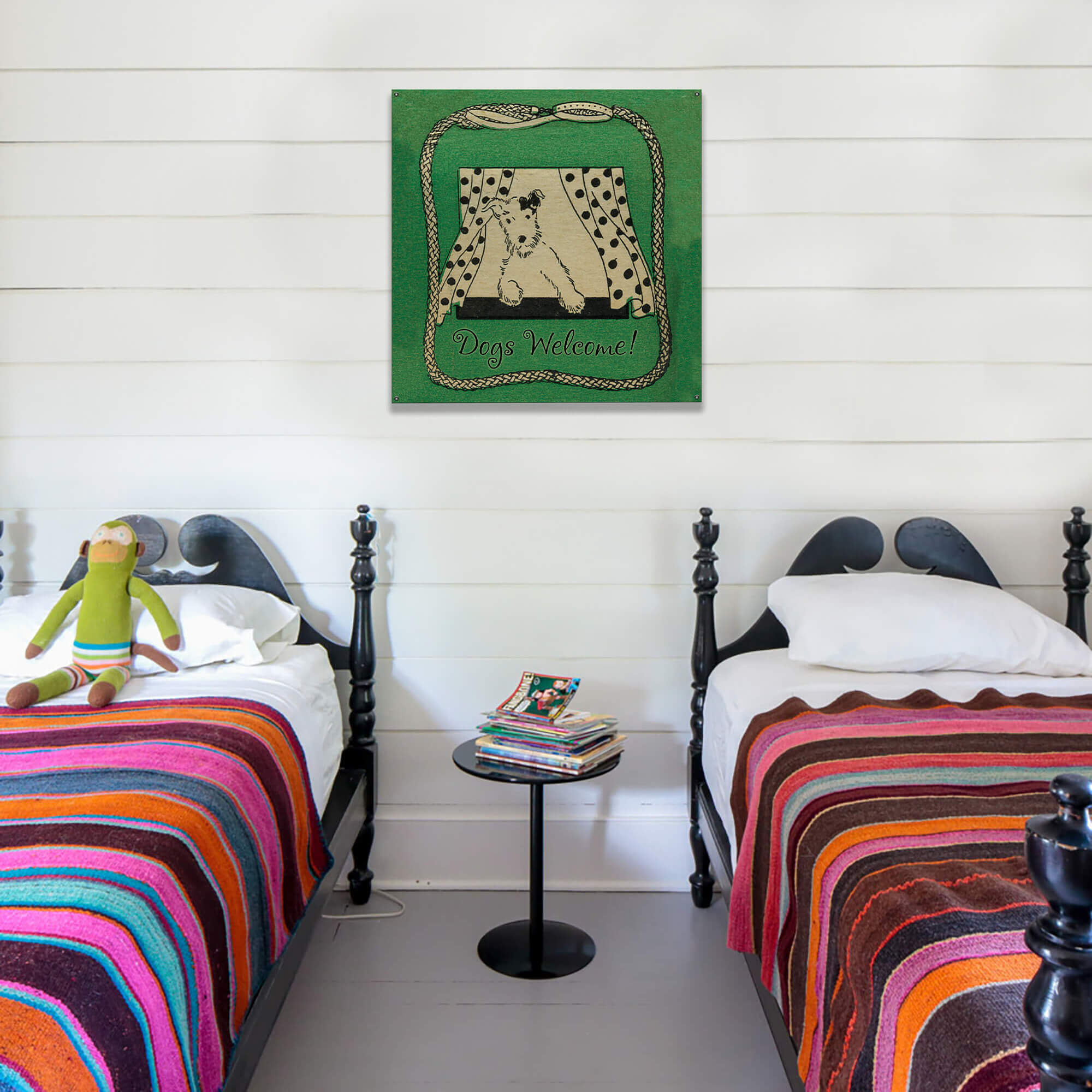 Dogs Welcome - Wood & Metal Wall Art