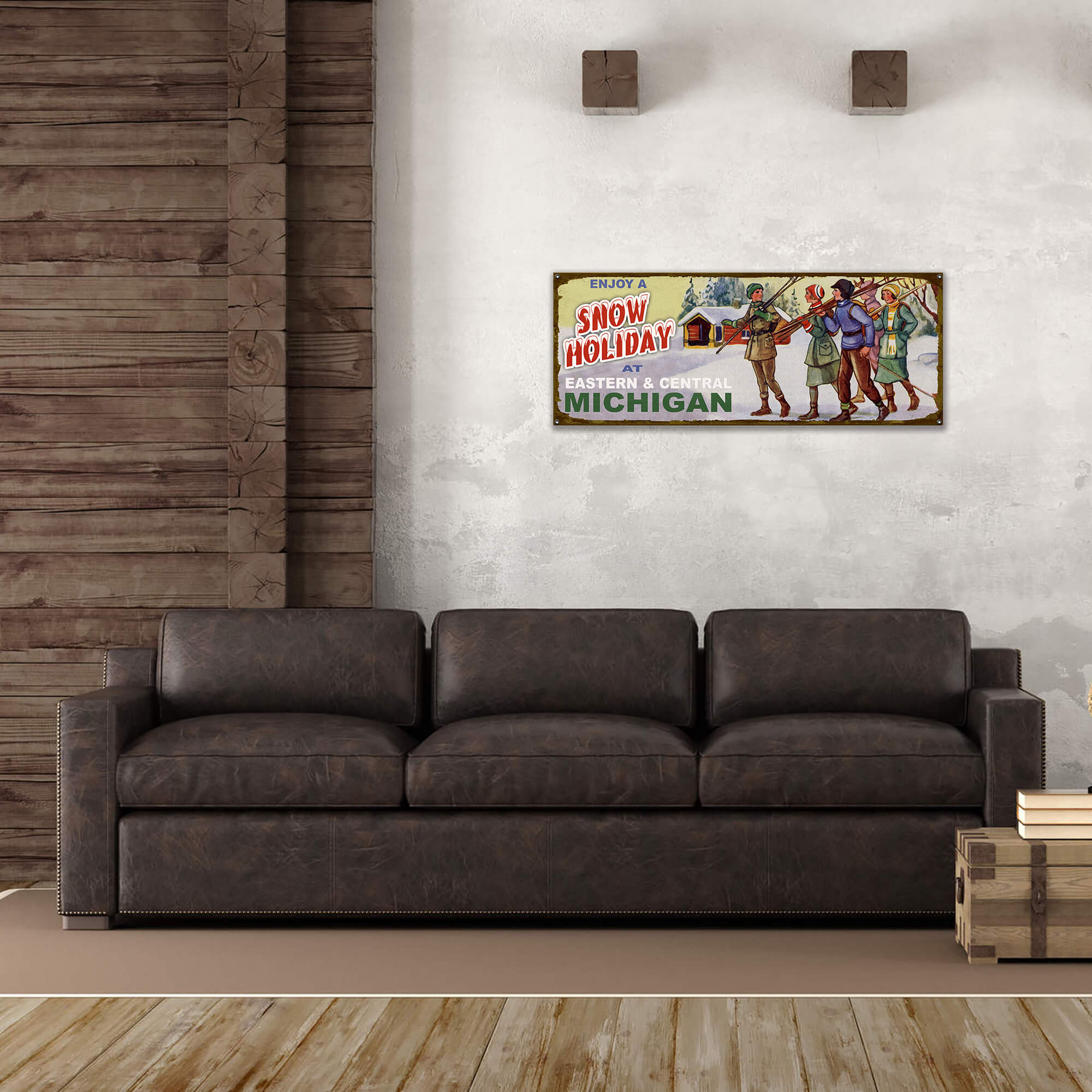 Enjoy a Snow Holiday - Wood & Metal Wall Art