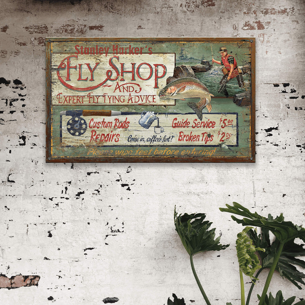 Fly Shop and Fly Tying Advice - Wood & Metal Wall Art
