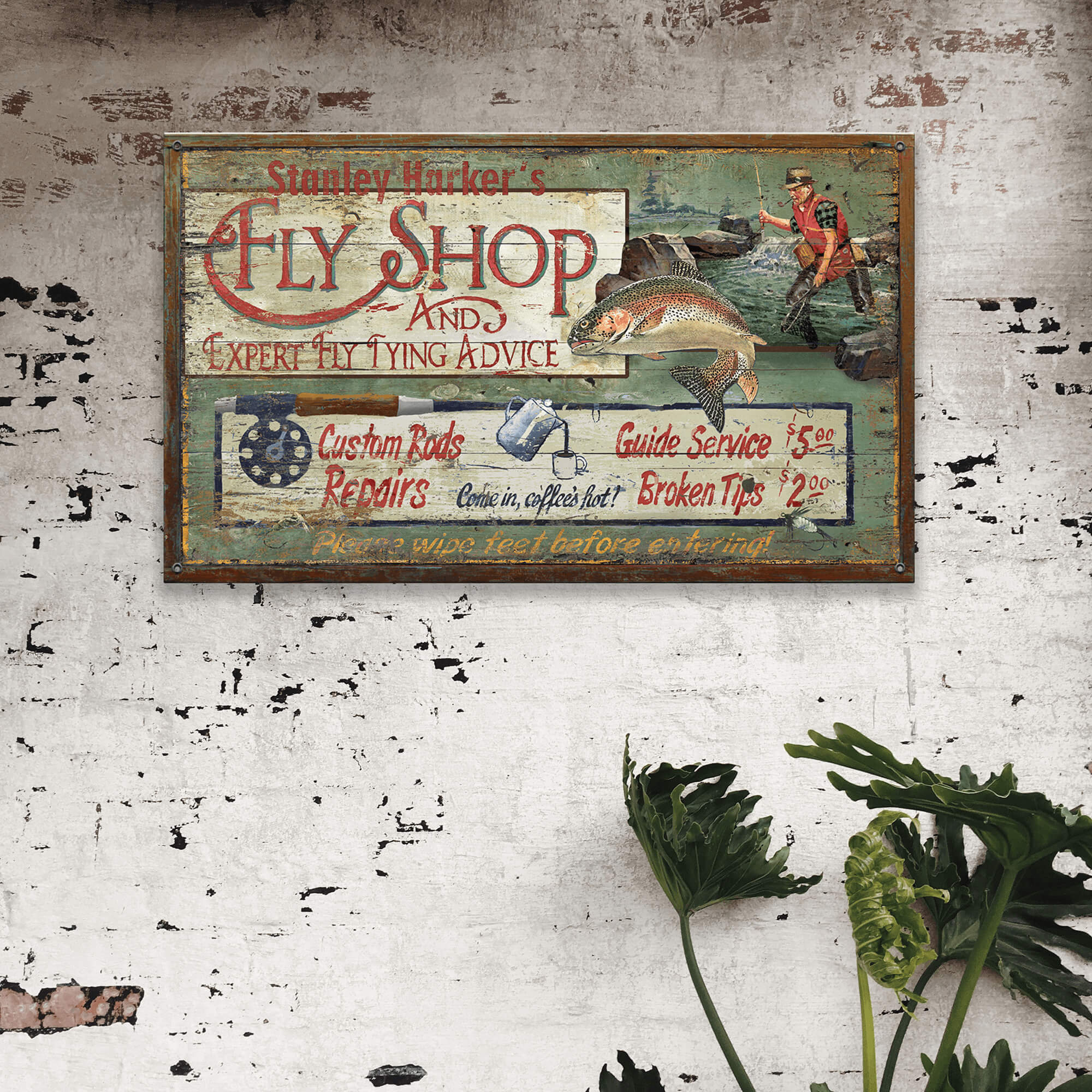 Fly Shop and Fly Tying Advice - Wood & Metal Wall Art