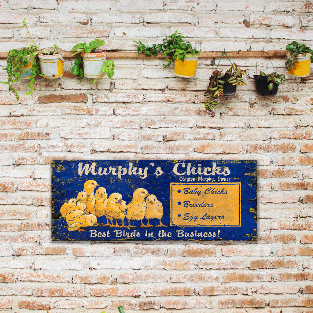 Murphy's Chicks - Wood & Metal Wall Art