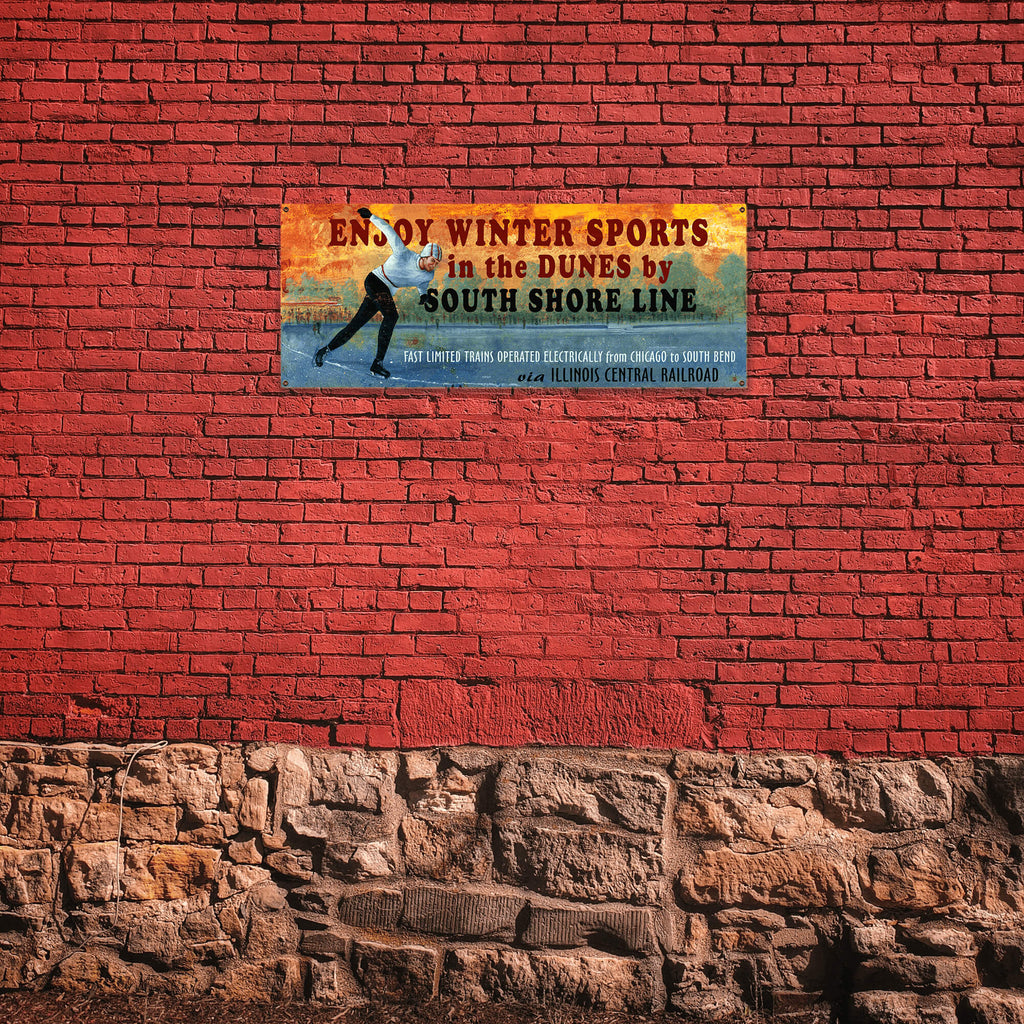 Enjoy Winter Sports - Wood & Metal Wall Art
