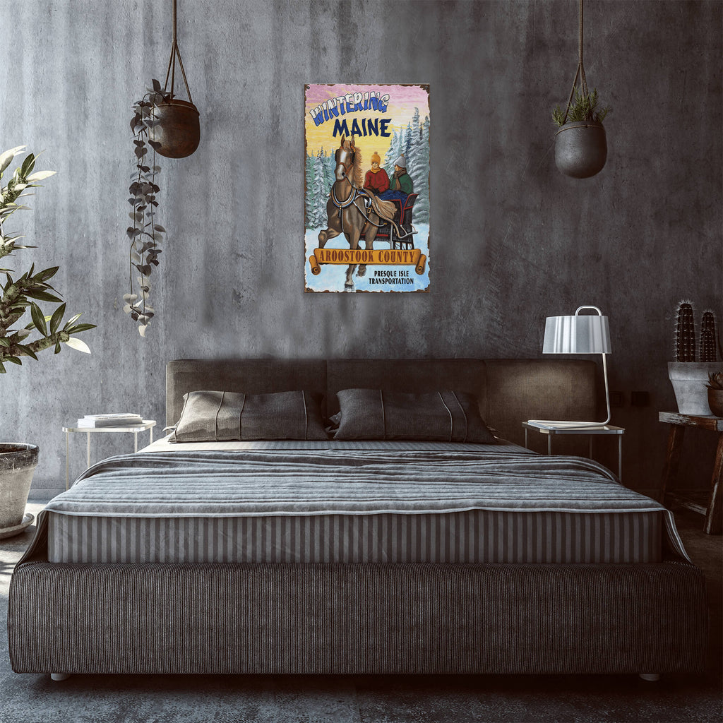 Wintering Maine - Wood & Metal Wall Art