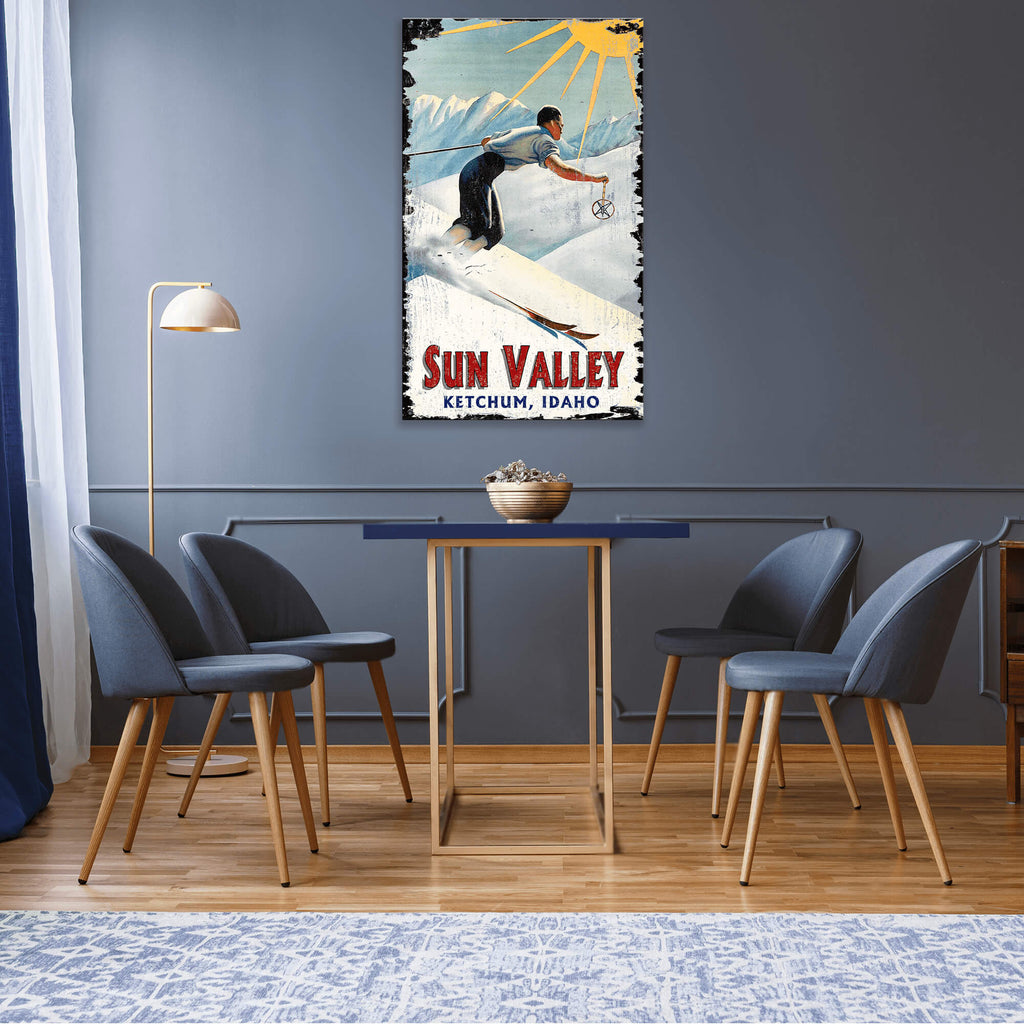Sun Valley Ski Run - Wood & Metal Wall Art