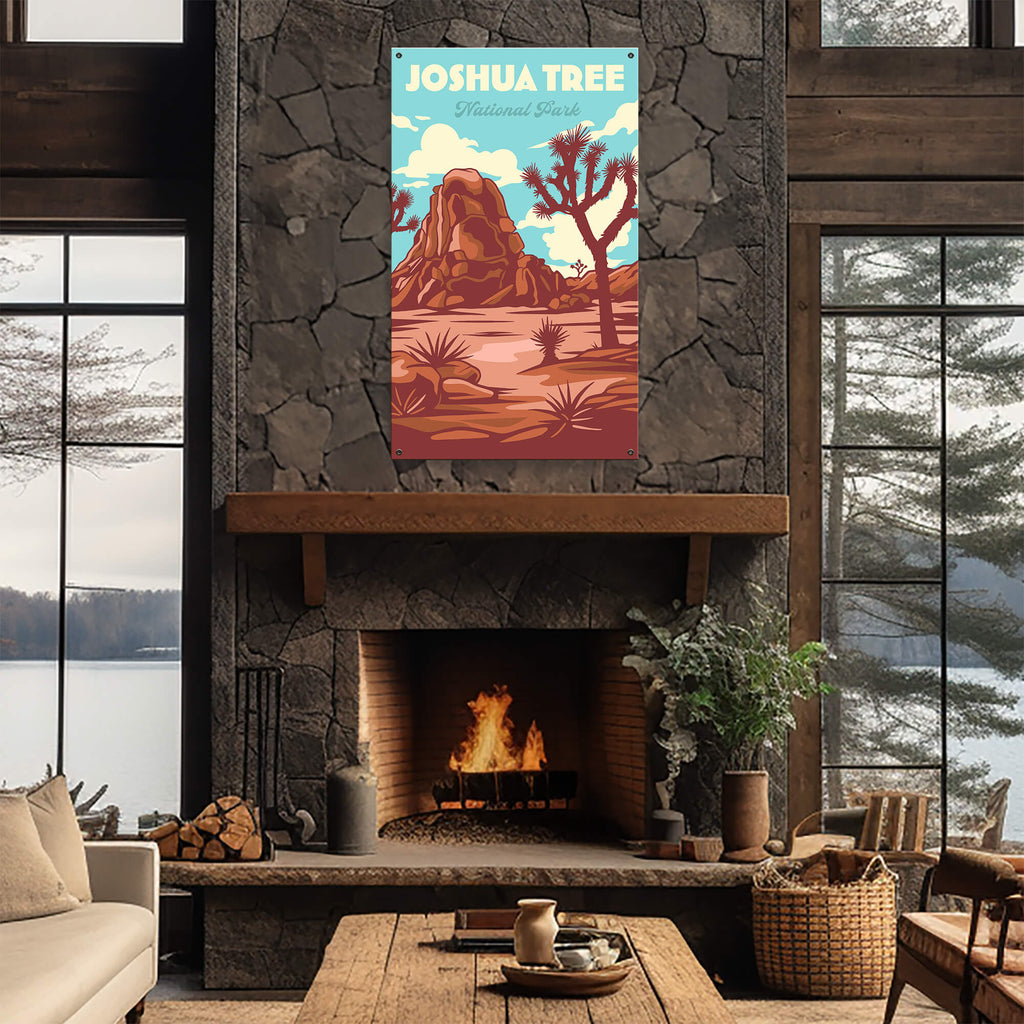 Iconic Joshua Tree National Park: Smooth Finish - Wood & Metal Wall Art