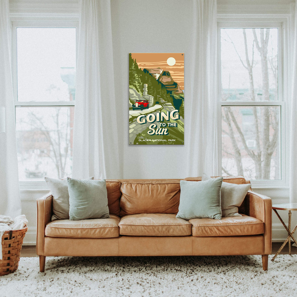 Going to the Sun Glacier National Park: Smooth Finish - Wood & Metal Wall Art