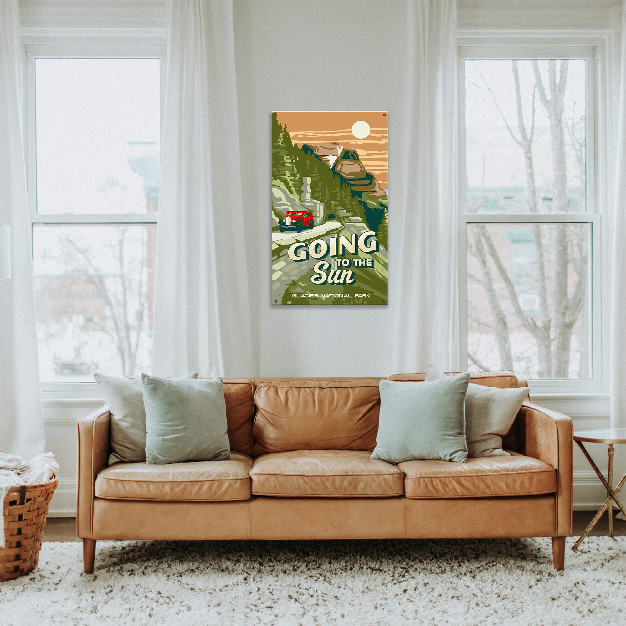 Going to the Sun Glacier National Park: Smooth Finish - Wood & Metal Wall Art