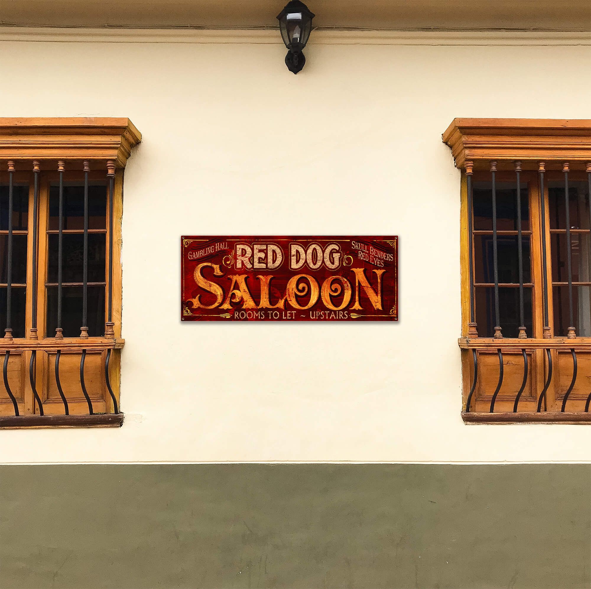 Red Dog Saloon - Wood & Metal Wall Art