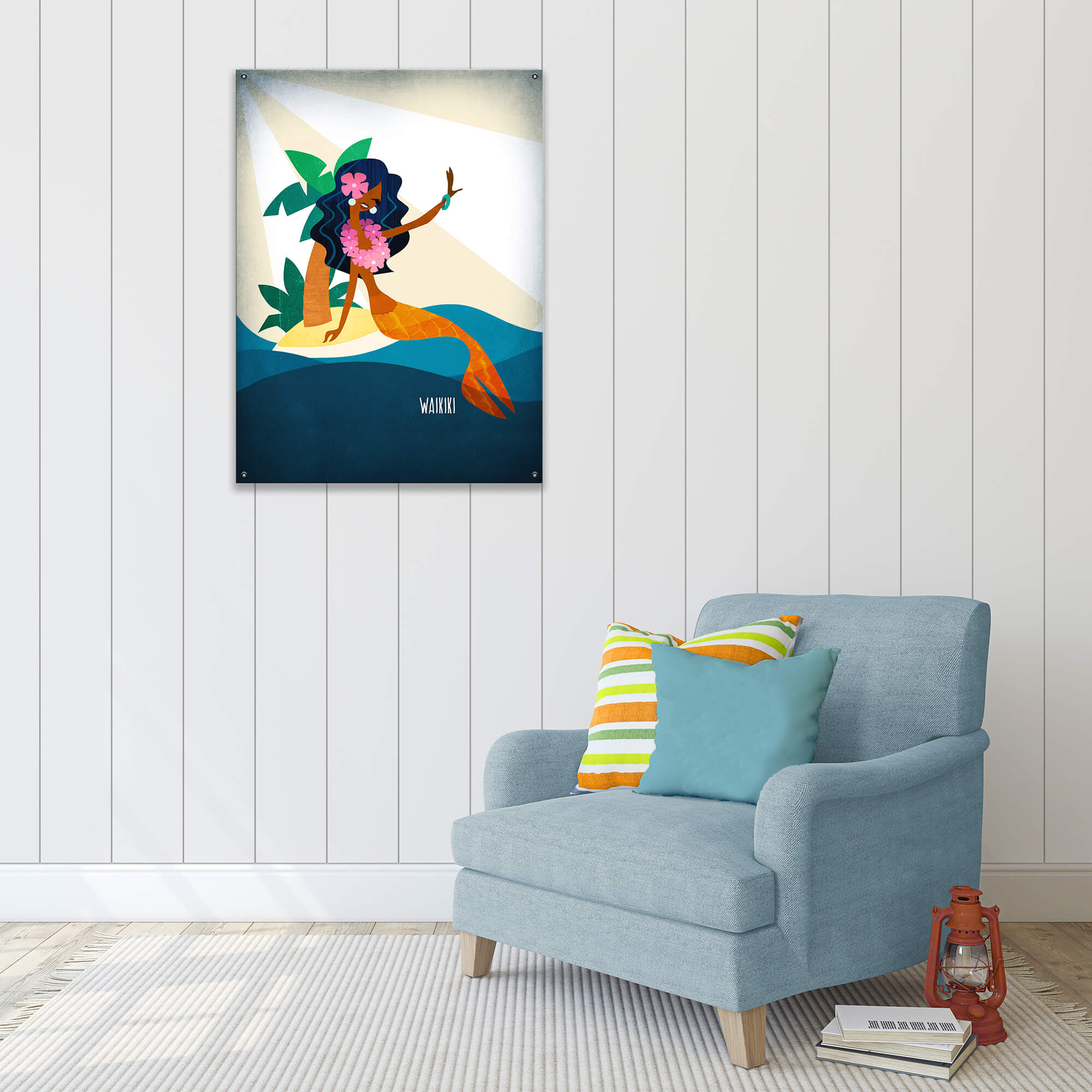 Mermaid's Isle: Portrait - Wood & Metal Wall Art