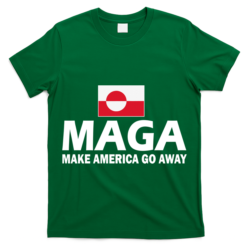 Make America Go Away MAGA Anti Trump Greenland Flag T-Shirt