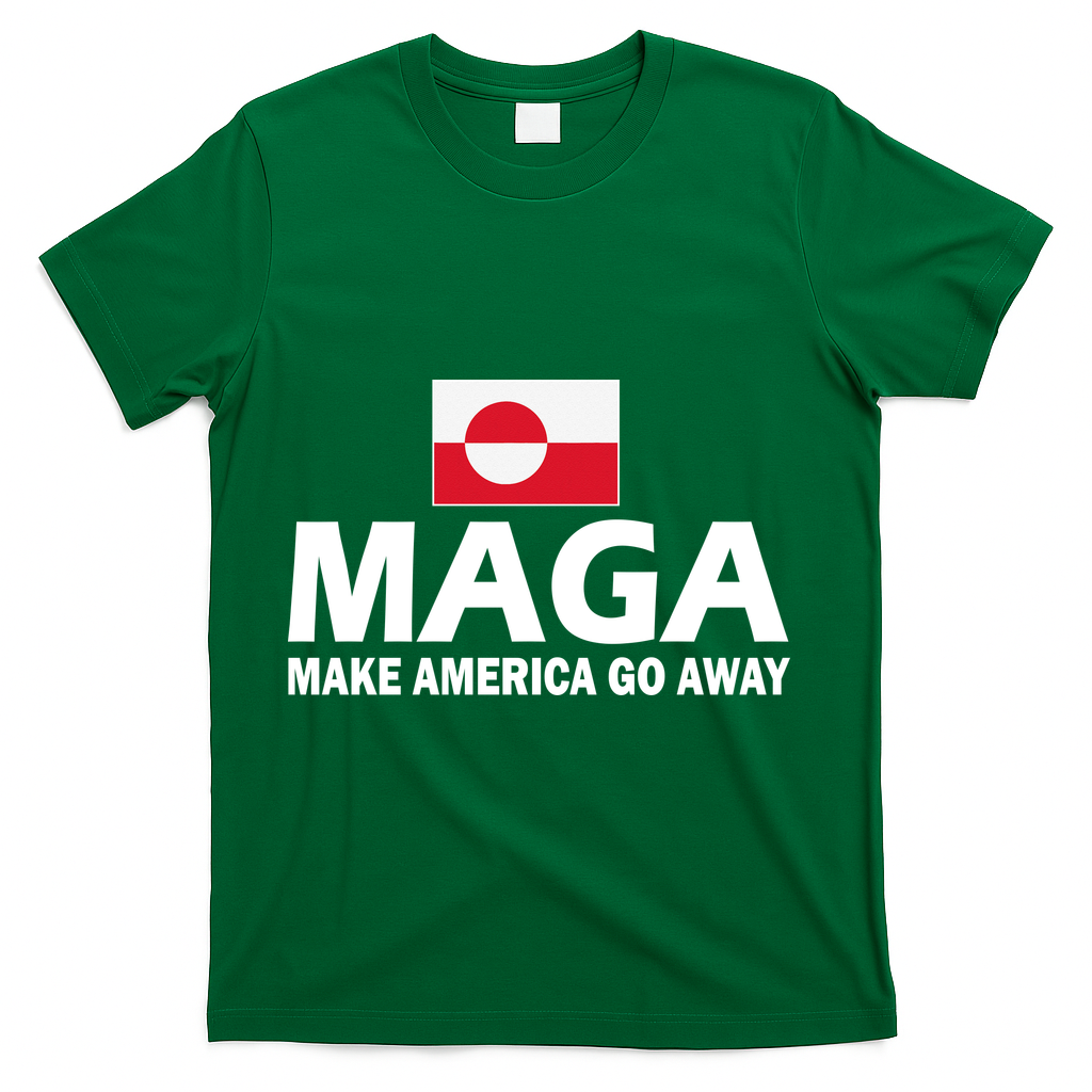 Make America Go Away MAGA Anti Trump Greenland Flag T-Shirt