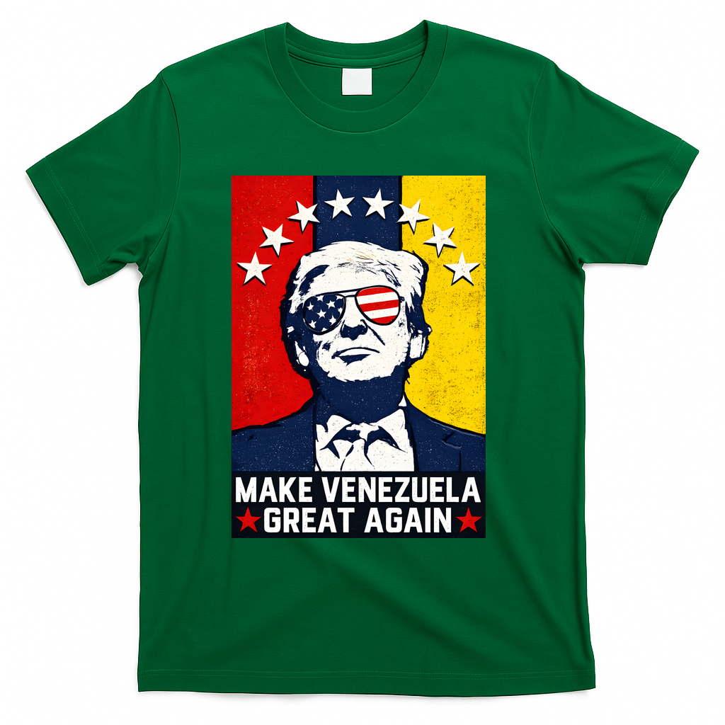 Make Venezuela Great Again Funny Donald Trump T-Shirt