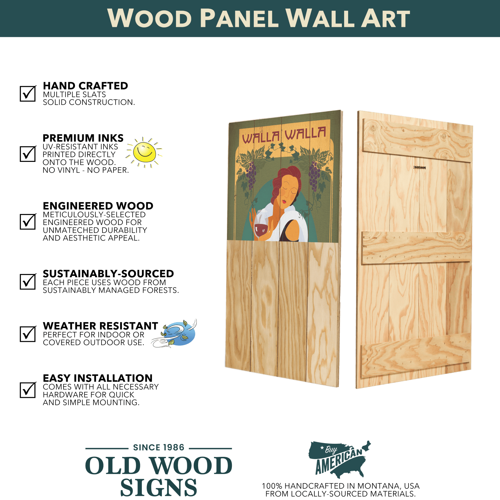 Wildwood Fern Bear - Wood & Metal Wall Art