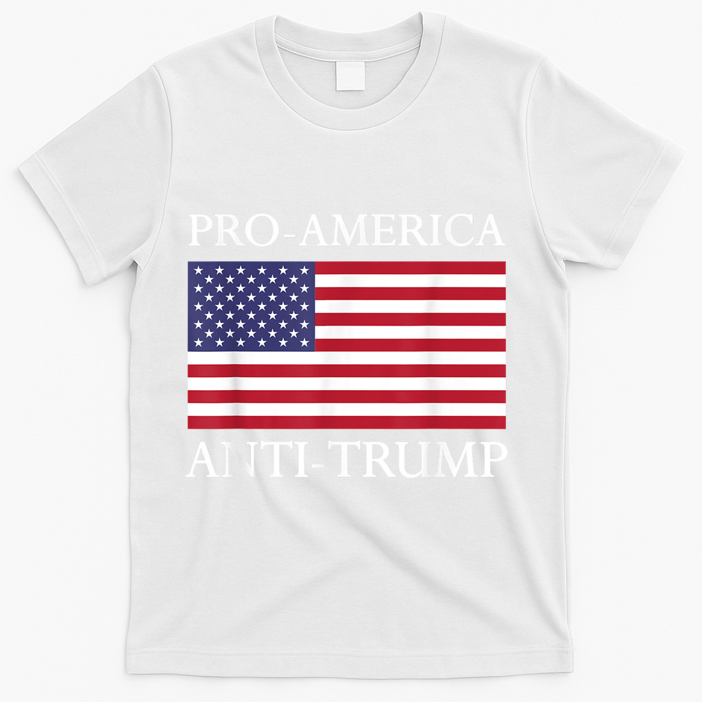 Pro America Anti Trump American Usa Flag Resist T-Shirt