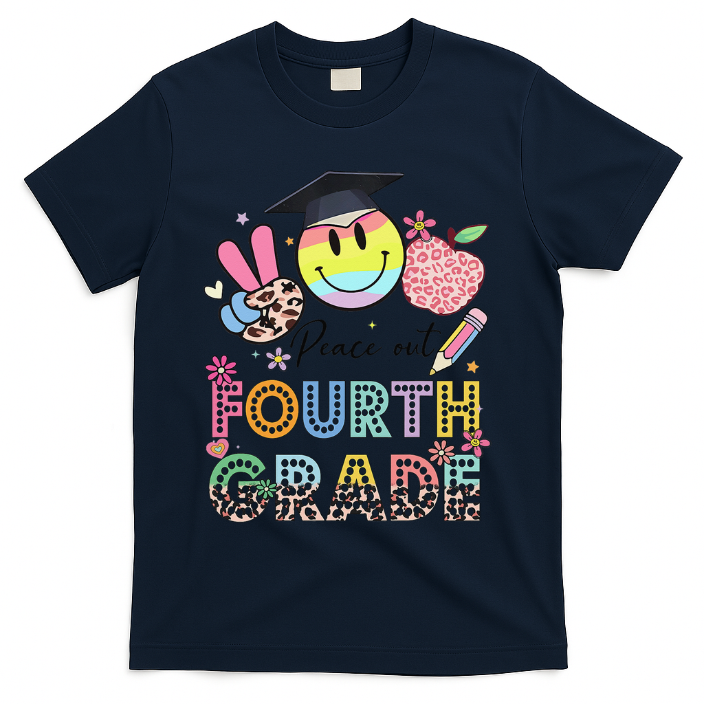 Peace Out 4th Fourth Grade Graduation Last Day Of School T-Shirt